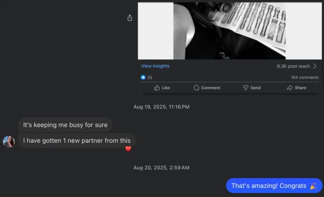 Customer showing post reach